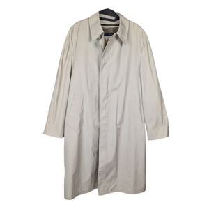 90s Vintage London Fog Lined Trench Coat Tan Size 42R